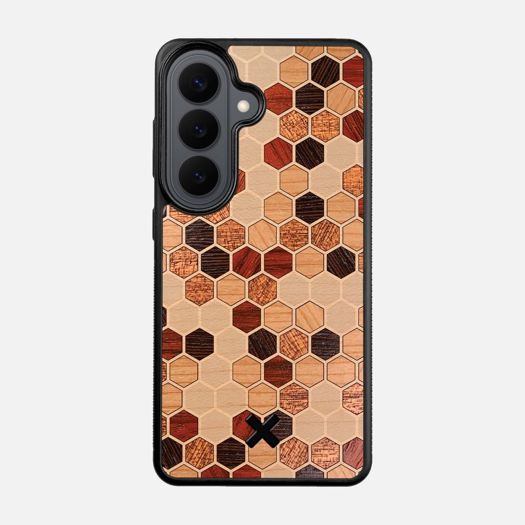 Cellular Case for the Samsung Galaxy S26 featuring a Maple, Cherry, Sapele, Padauk, and Wenge Wood backer with the Keyway X Mark#Phone Model_Galaxy S26