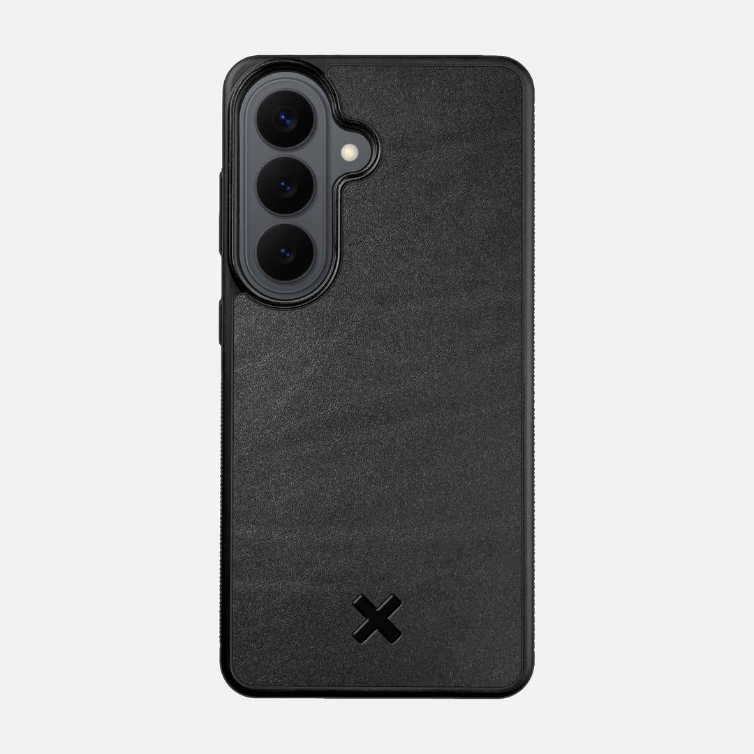 Charcoal Leather Case for the Samsung Galaxy S26 featuring a Genuine Leather backer with the Keyway X Mark#Phone Model_Galaxy S26