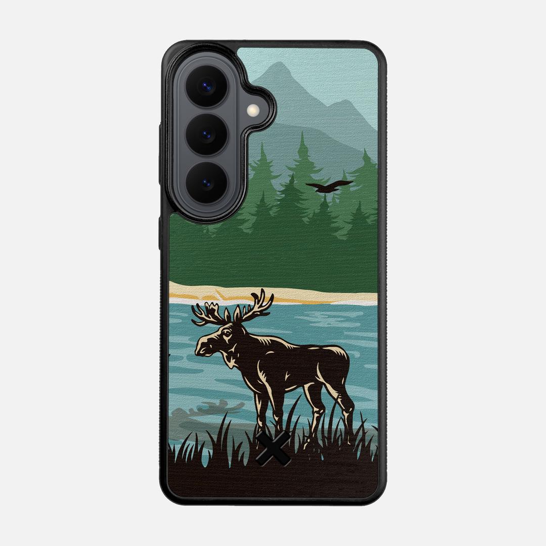 Moose Tracks Case for the Samsung Galaxy S26 featuring a UV Printed Wenge Wood backer with the Keyway X Mark#Phone Model_Galaxy S26