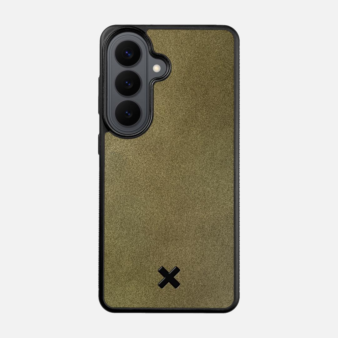 Olive Leather Case for the Samsung Galaxy S26 featuring a Genuine Leather backer with the Keyway X Mark#Phone Model_Galaxy S26