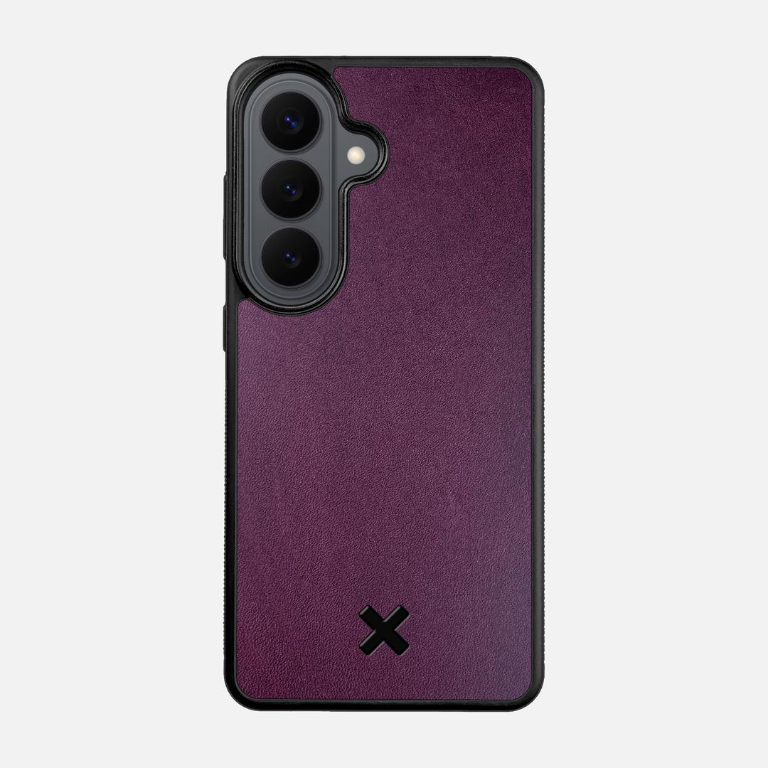 Plum Leather Case for the Samsung Galaxy S26 featuring a Genuine Leather backer with the Keyway X Mark#Phone Model_Galaxy S26