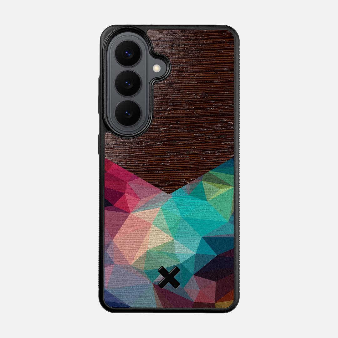 Prism Case for the Samsung Galaxy S26 featuring a UV Printed Wenge Wood backer with the Keyway X Mark#Phone Model_Galaxy S26
