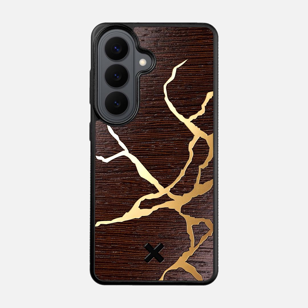 Restore Case for the Samsung Galaxy S26 featuring a Gold and Wenge Wood backer with the Keyway X Mark#Phone Model_Galaxy S26