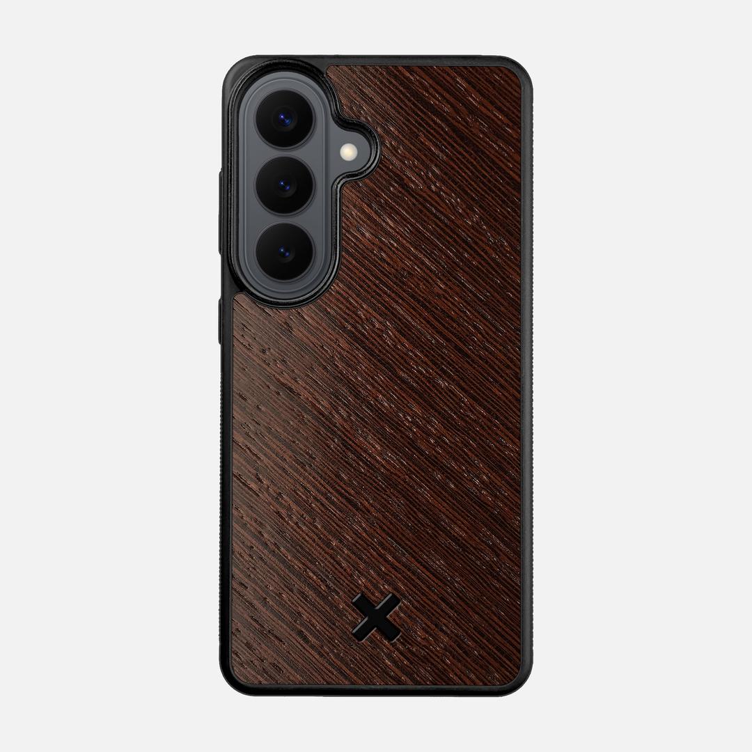 Wenge Pure Case for the Samsung Galaxy S26 featuring a Wenge Wood backer with the Keyway X Mark#Phone Model_Galaxy S26