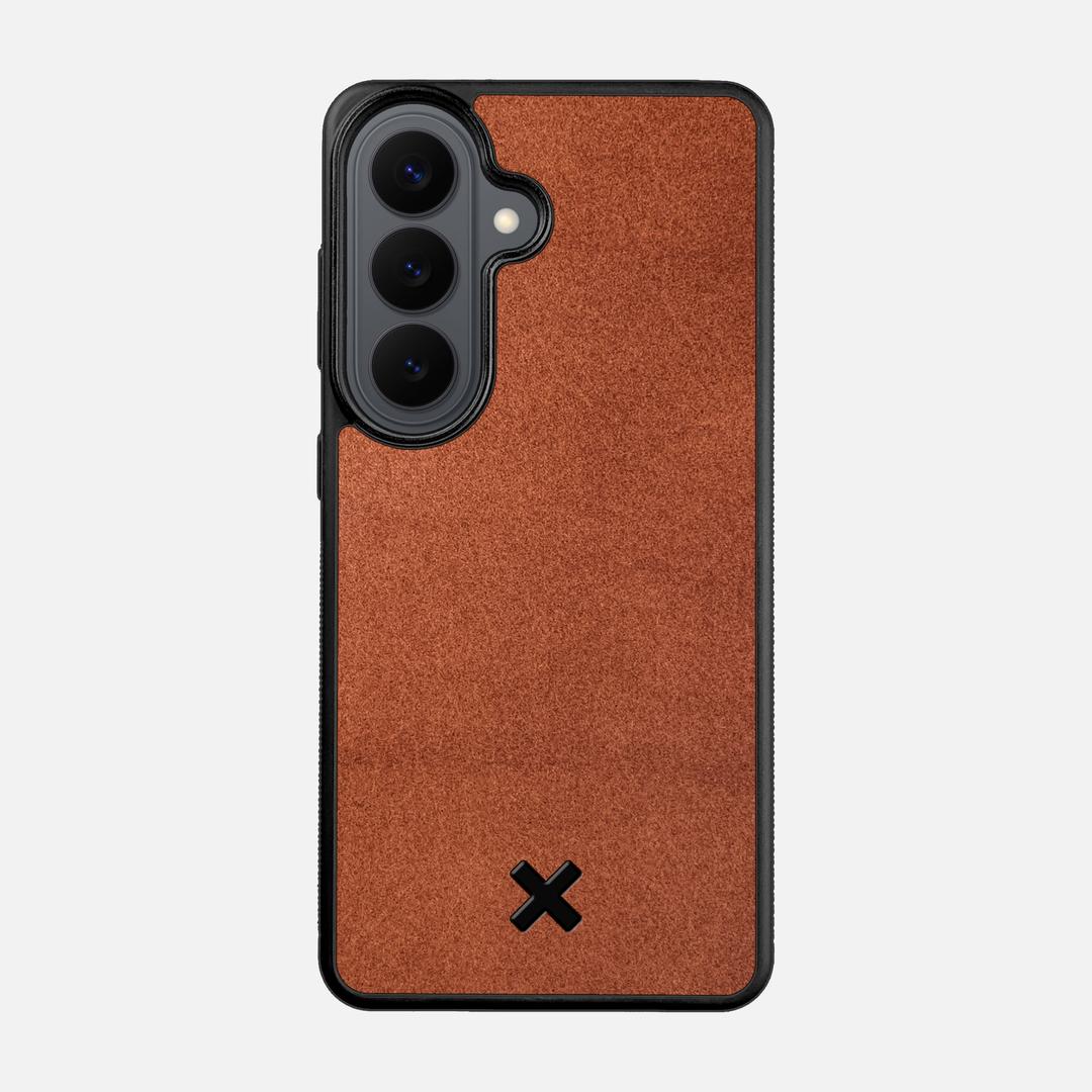 Whiskey Leather Case for the Samsung Galaxy S26 featuring a Genuine Leather backer with the Keyway X Mark#Phone Model_Galaxy S26