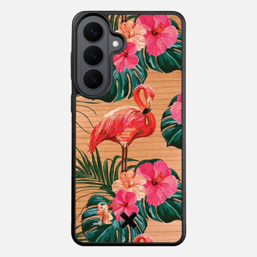 Flamingo Case for the Samsung Galaxy S26 Plus featuring a UV Printed Cherry Wood backer with the Keyway X Mark#Phone Model_Galaxy S26 Plus
