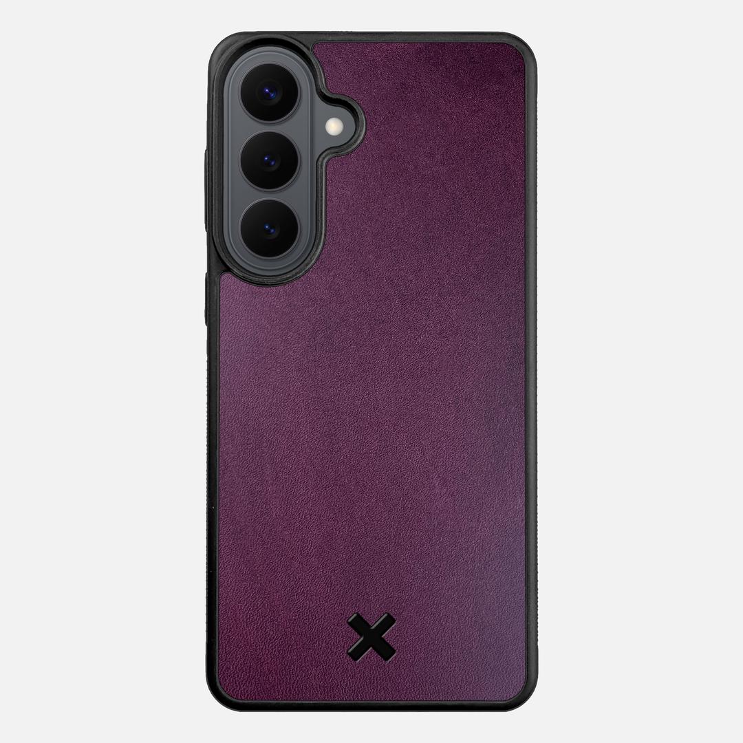 Plum Leather Case for the Samsung Galaxy S26 Plus featuring a Genuine Leather backer with the Keyway X Mark#Phone Model_Galaxy S26 Plus