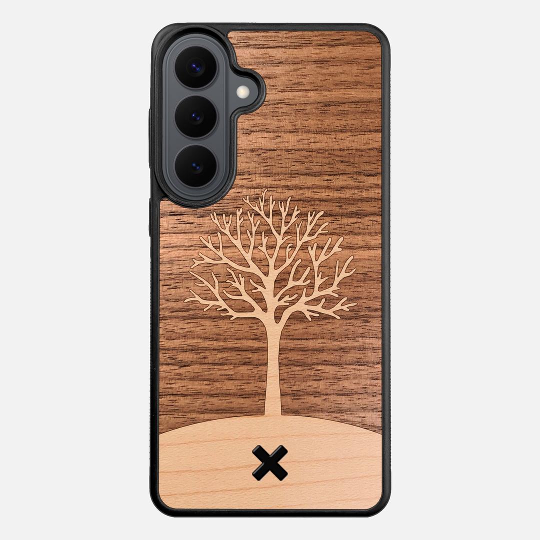 Tree of Life Case for the Samsung Galaxy S26 Plus featuring a Maple and Walnut Wood backer with the Keyway X Mark#Phone Model_Galaxy S26 Plus