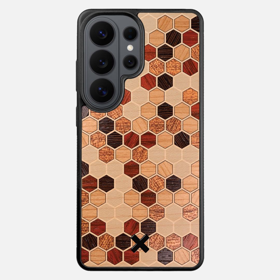 Cellular Case for the Samsung Galaxy S26 Ultra featuring a Maple, Cherry, Sapele, Padauk, and Wenge Wood backer with the Keyway X Mark#Phone Model_Galaxy S26 Ultra
