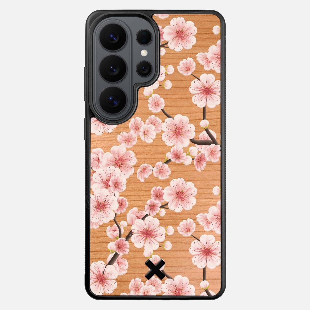 Sakura Case for the Samsung Galaxy S26 Ultra featuring a UV Printed Cherry Wood backer with the Keyway X Mark#Phone Model_Galaxy S26 Ultra