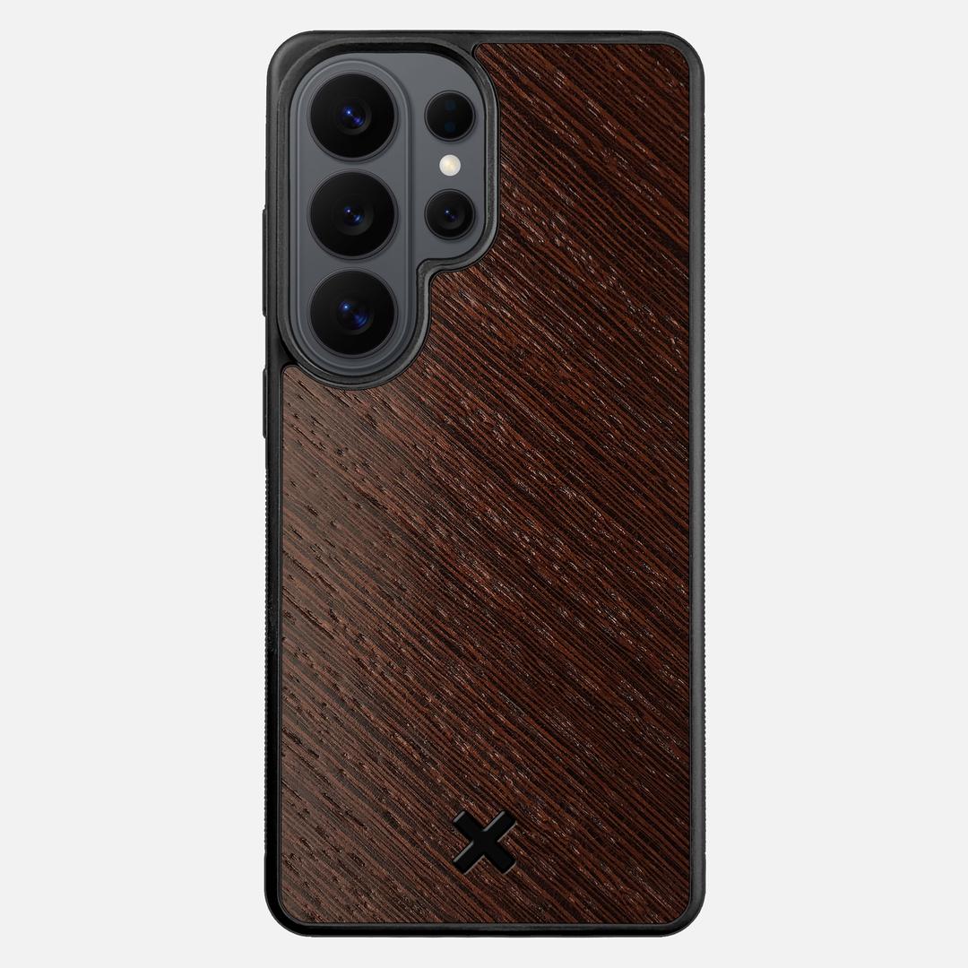 Wenge Pure Case for the Samsung Galaxy S26 Ultra featuring a Wenge Wood backer with the Keyway X Mark#Phone Model_Galaxy S26 Ultra