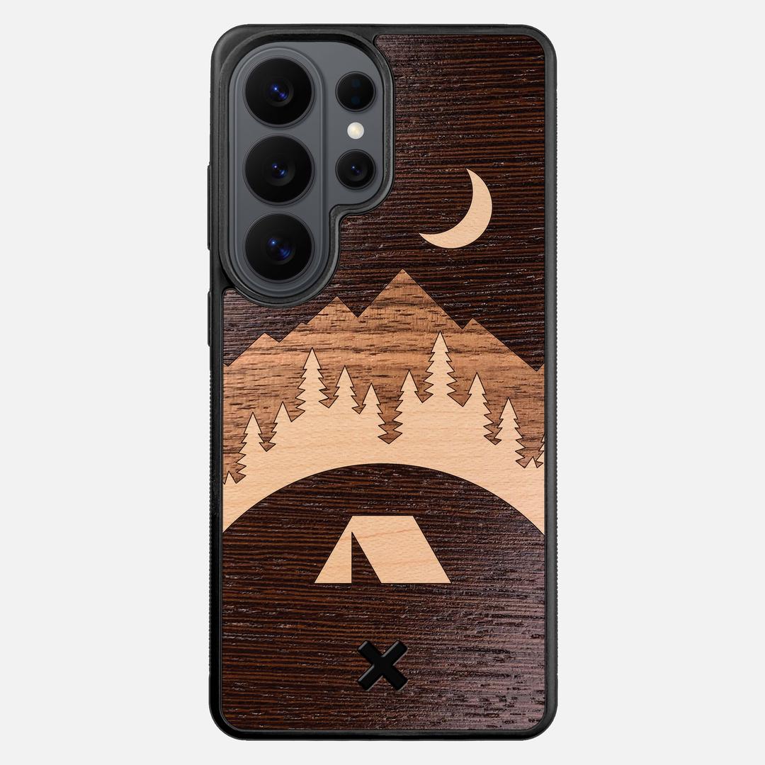 Woodland Case for the Samsung Galaxy S26 Ultra featuring a Wenge, Maple, and Walnut Wood backer with the Keyway X Mark#Phone Model_Galaxy S26 Ultra