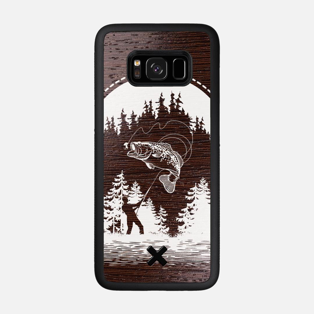 Angler Case for the Samsung Galaxy S8 featuring a UV Print and Wenge Wood backer with the Keyway X Mark#Phone Model_Galaxy S8