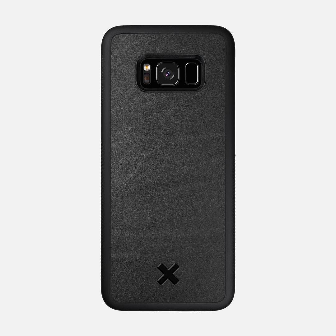Charcoal Leather Case for the Samsung Galaxy S8 featuring a Genuine Leather backer with the Keyway X Mark#Phone Model_Galaxy S8