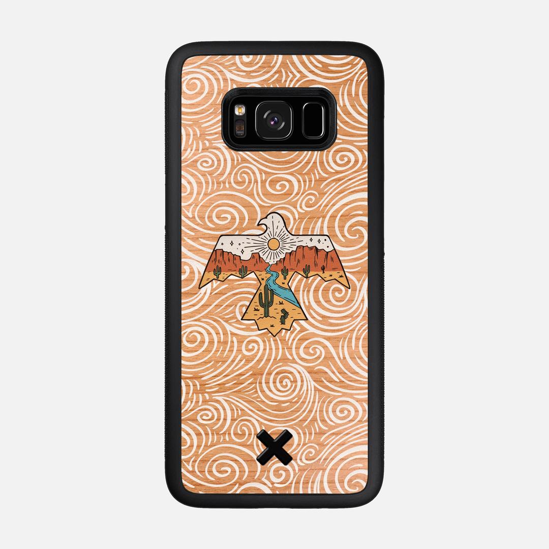 Eagle Case for the Samsung Galaxy S8 featuring a UV Printed Cherry Wood backer with the Keyway X Mark#Phone Model_Galaxy S8