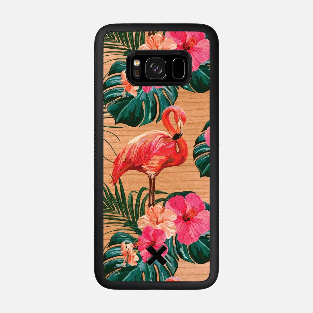 Flamingo Case for the Samsung Galaxy S8 featuring a UV Printed Cherry Wood backer with the Keyway X Mark#Phone Model_Galaxy S8