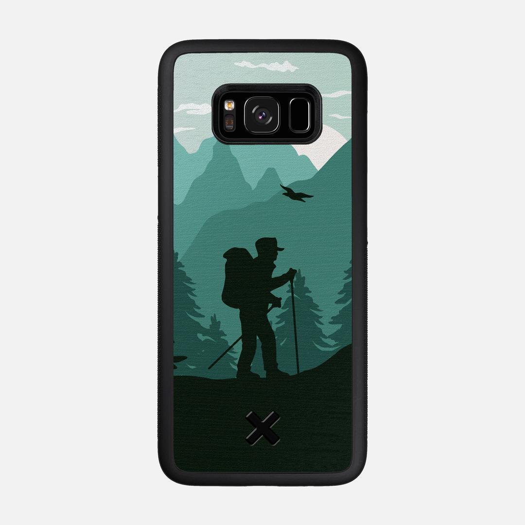 Hiker Case for the Samsung Galaxy S8 featuring a UV Printed Wenge Wood backer with the Keyway X Mark#Phone Model_Galaxy S8