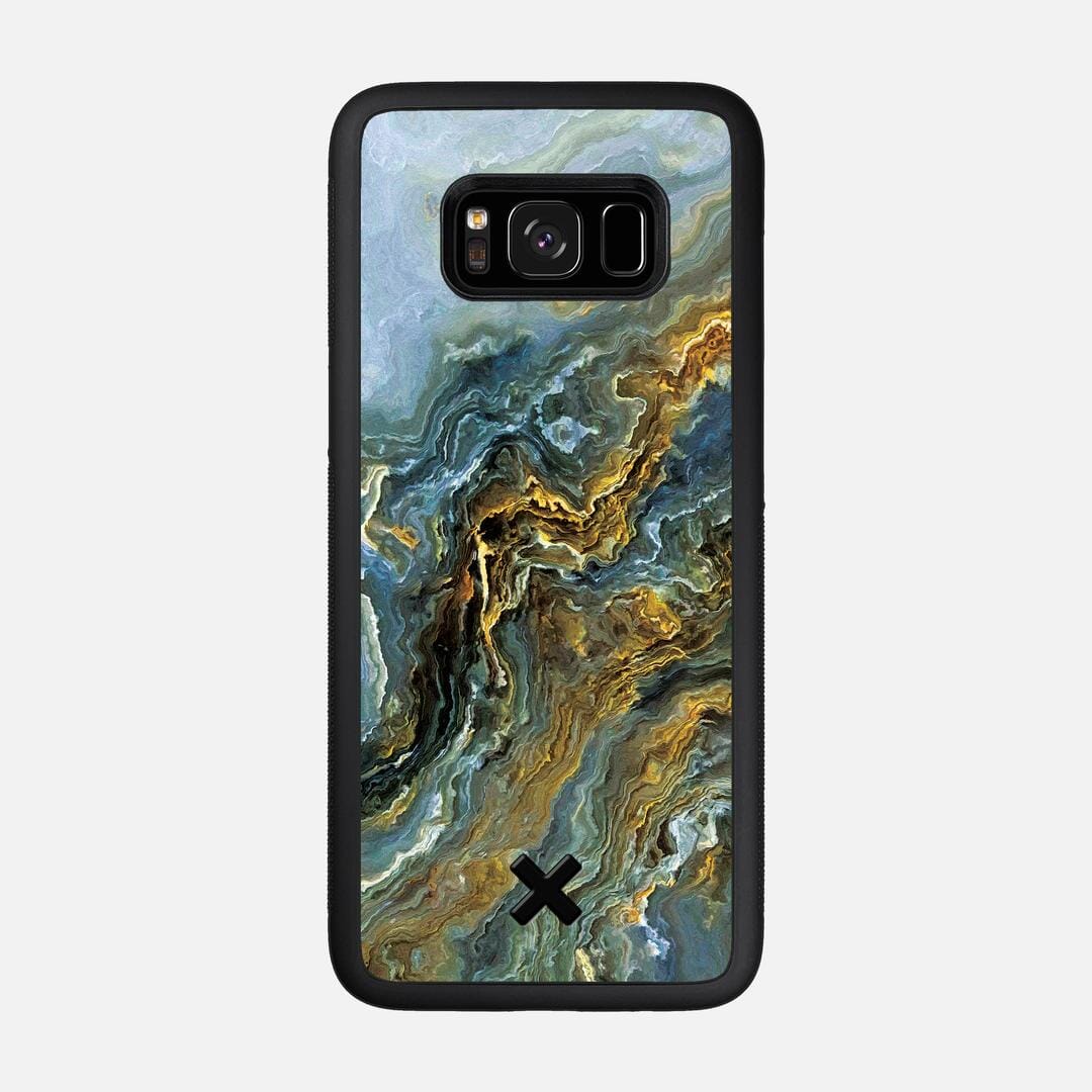 Indigo Case for the Samsung Galaxy S8 featuring a UV Printed Wenge Wood backer with the Keyway X Mark#Phone Model_Galaxy S8