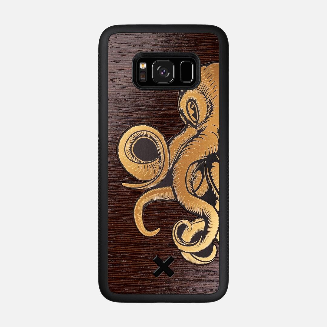 Kraken 2 Case for the Samsung Galaxy S8 featuring an Engraved Gold and Wenge Wood backer with the Keyway X Mark#Phone Model_Galaxy S8