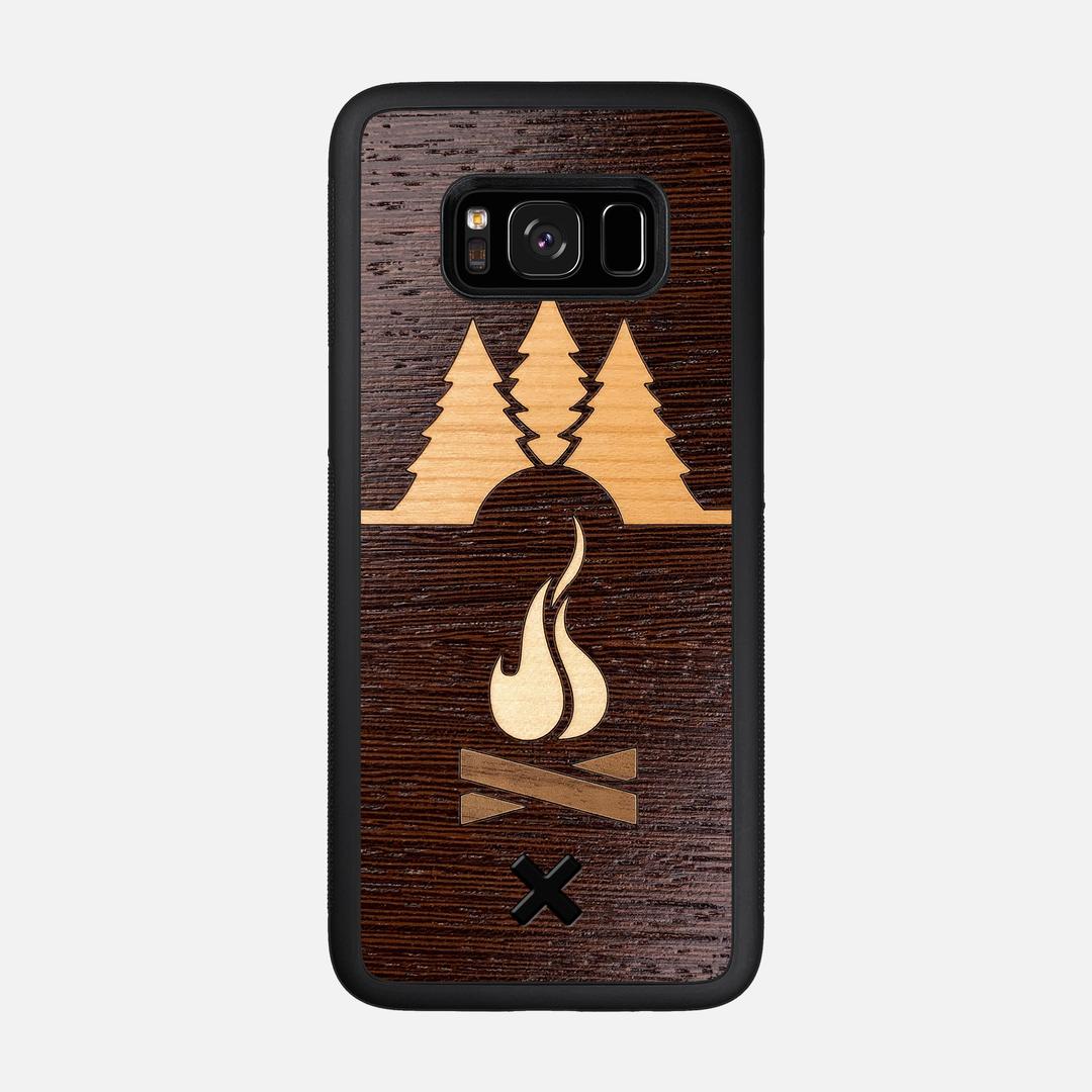 Nomad Case for the Samsung Galaxy S8 featuring a Wenge, Cherry, Maple, and Walnut Wood backer with the Keyway X Mark#Phone Model_Galaxy S8