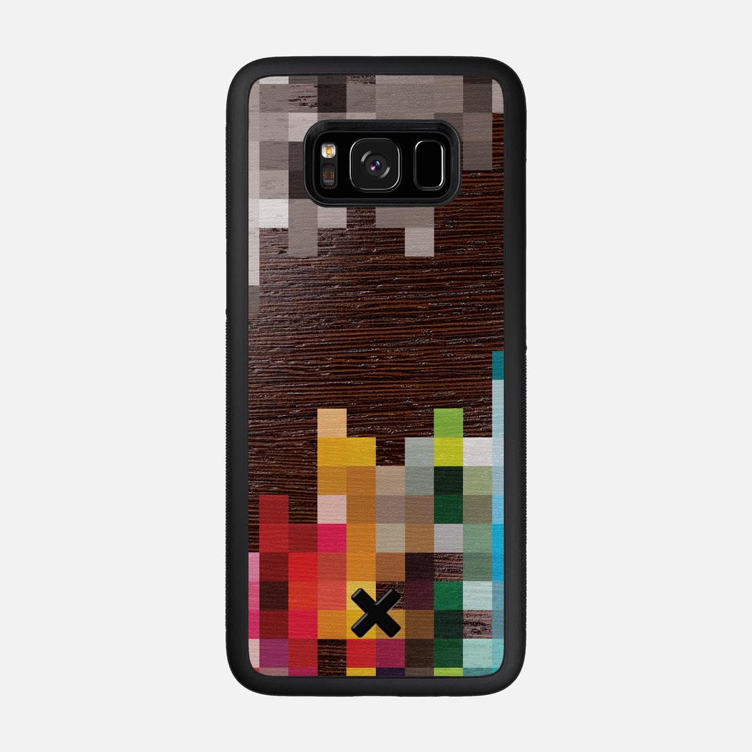 Pixelation Case for the Samsung Galaxy S8 featuring a UV Printed Wenge Wood backer with the Keyway X Mark#Phone Model_Galaxy S8