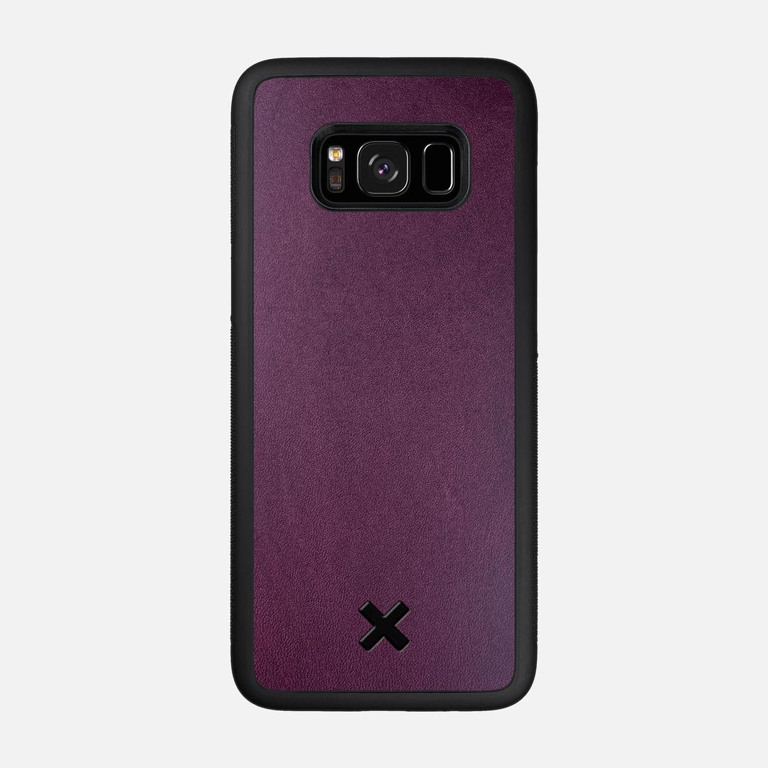 Plum Leather Case for the Samsung Galaxy S8 featuring a Genuine Leather backer with the Keyway X Mark#Phone Model_Galaxy S8