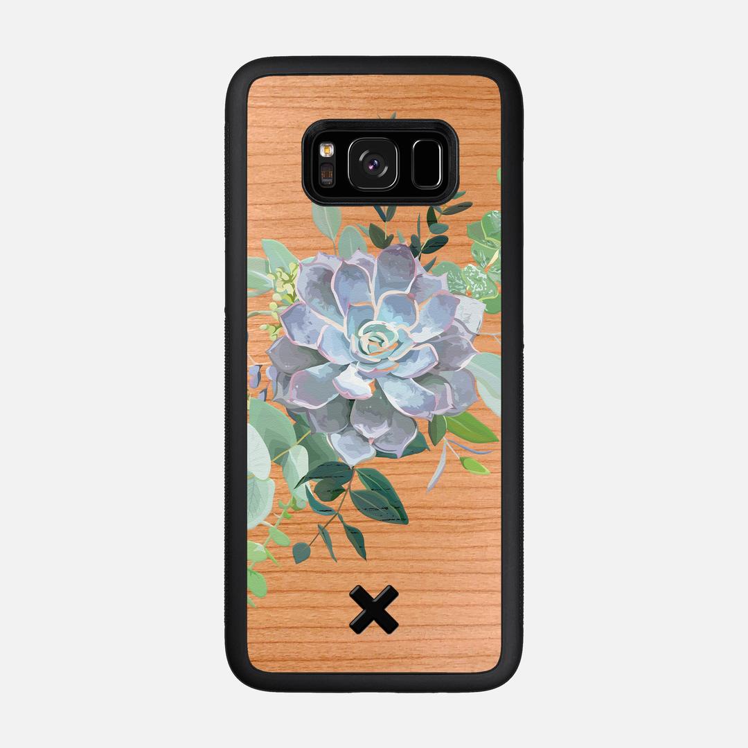 Pollux Case for the Samsung Galaxy S8 featuring a UV Printed Cherry Wood backer with the Keyway X Mark#Phone Model_Galaxy S8