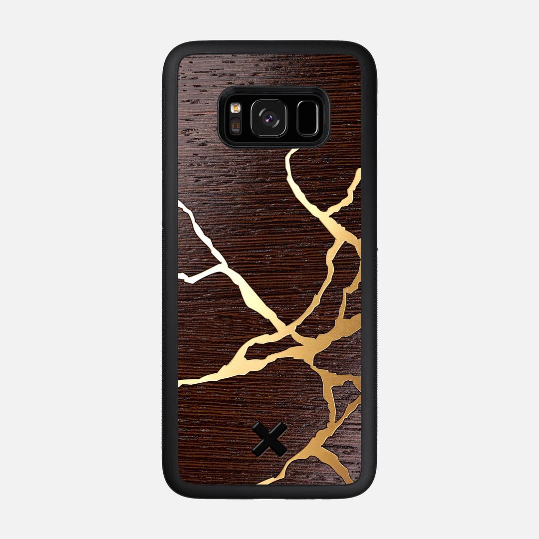 Restore Case for the Samsung Galaxy S8 featuring a Gold and Wenge Wood backer with the Keyway X Mark#Phone Model_Galaxy S8