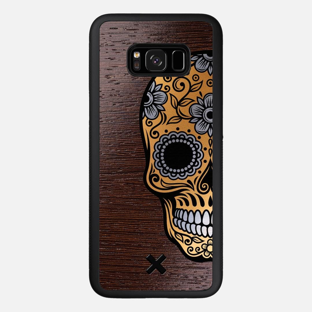 Calavera Case for the Samsung Galaxy S8 Plus featuring an Engraved Gold and Wenge Wood backer with the Keyway X Mark#Phone Model_Galaxy S8 Plus