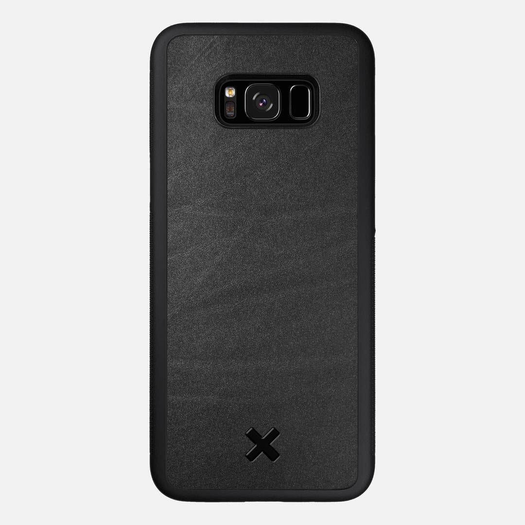 Charcoal Leather Case for the Samsung Galaxy S8 Plus featuring a Genuine Leather backer with the Keyway X Mark#Phone Model_Galaxy S8 Plus