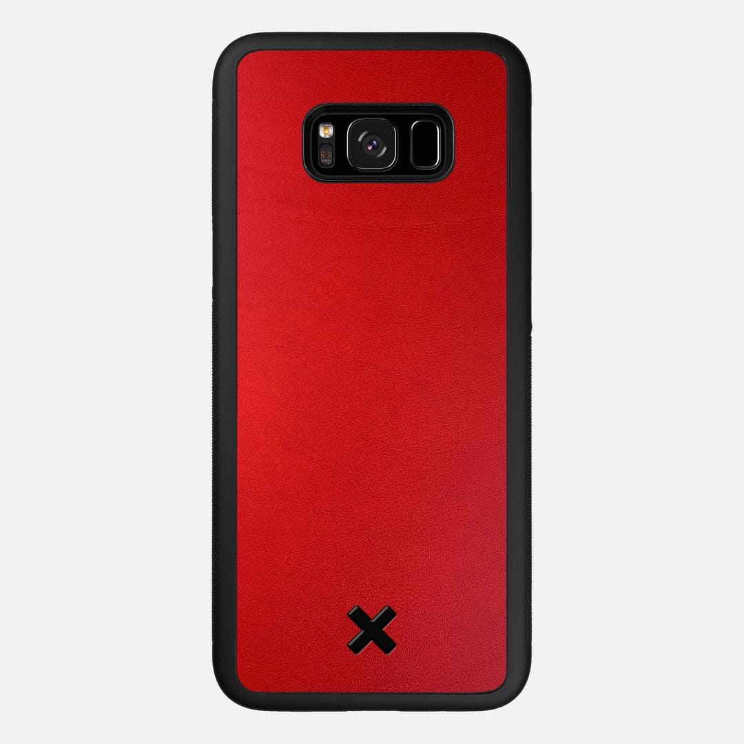 Crimson Leather Case for the Samsung Galaxy S8 Plus featuring a Genuine Leather backer with the Keyway X Mark#Phone Model_Galaxy S8 Plus