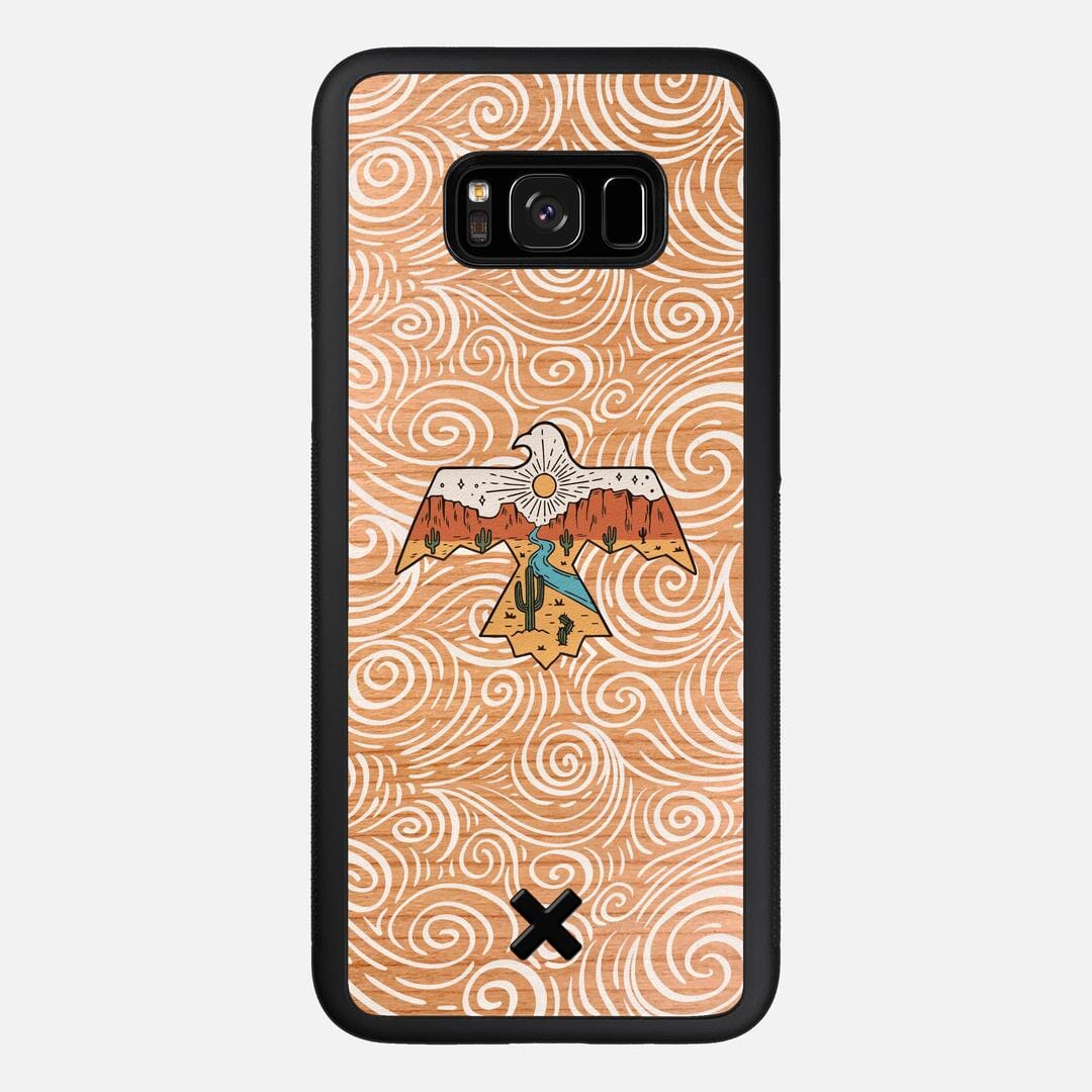 Eagle Case for the Samsung Galaxy S8 Plus featuring a UV Printed Cherry Wood backer with the Keyway X Mark#Phone Model_Galaxy S8 Plus
