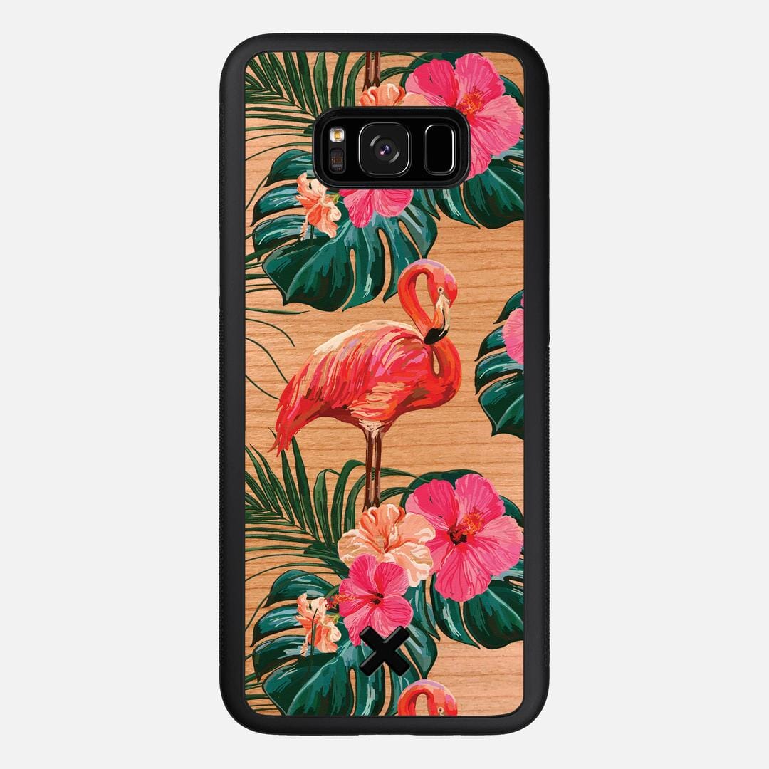 Flamingo Case for the Samsung Galaxy S8 Plus featuring a UV Printed Cherry Wood backer with the Keyway X Mark#Phone Model_Galaxy S8 Plus