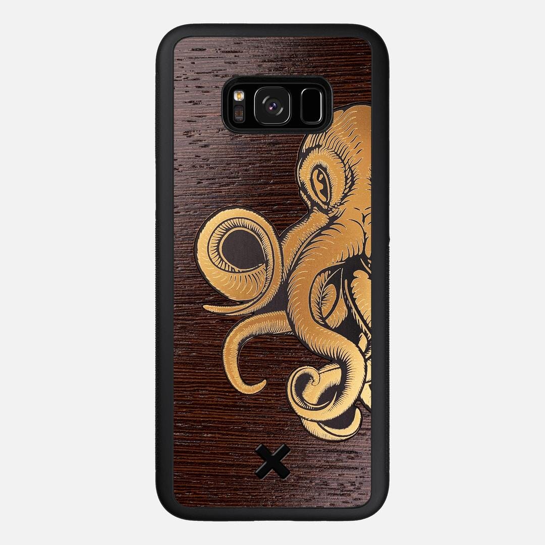 Kraken 2 Case for the Samsung Galaxy S8 Plus featuring an Engraved Gold and Wenge Wood backer with the Keyway X Mark#Phone Model_Galaxy S8 Plus