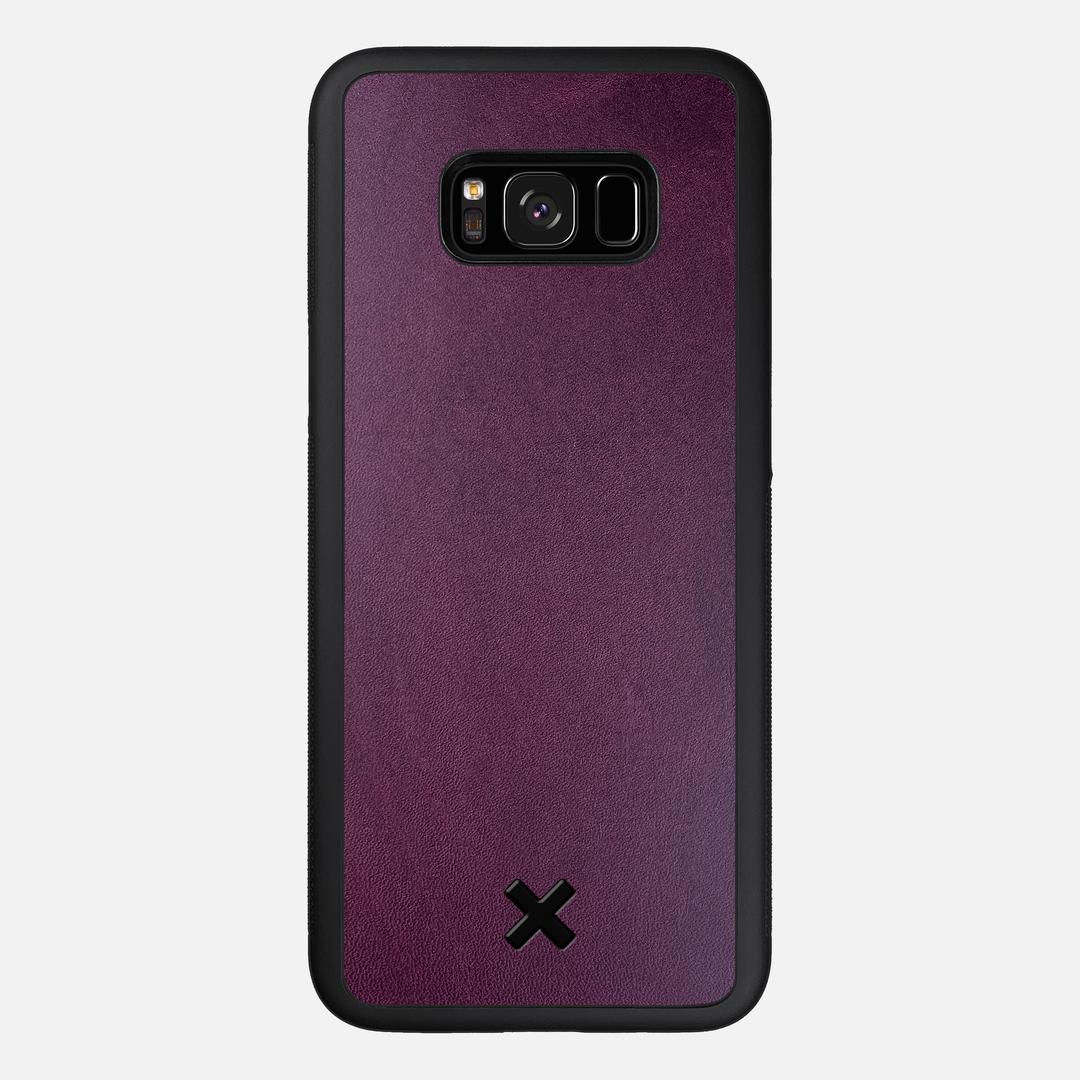 Plum Leather Case for the Samsung Galaxy S8 Plus featuring a Genuine Leather backer with the Keyway X Mark#Phone Model_Galaxy S8 Plus