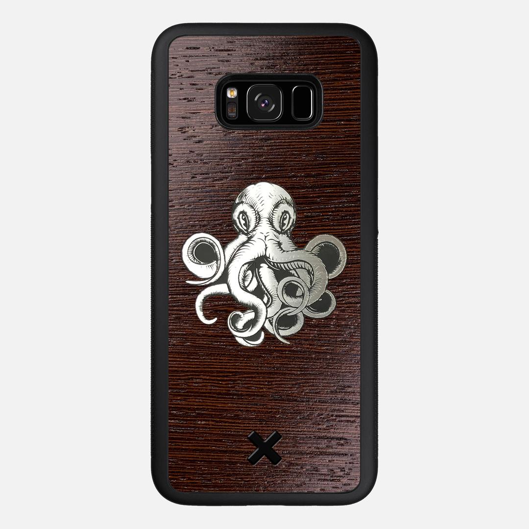 Prize Kraken Case for the Samsung Galaxy S8 Plus featuring an Engraved Silver and Wenge Wood backer with the Keyway X Mark#Phone Model_Galaxy S8 Plus
