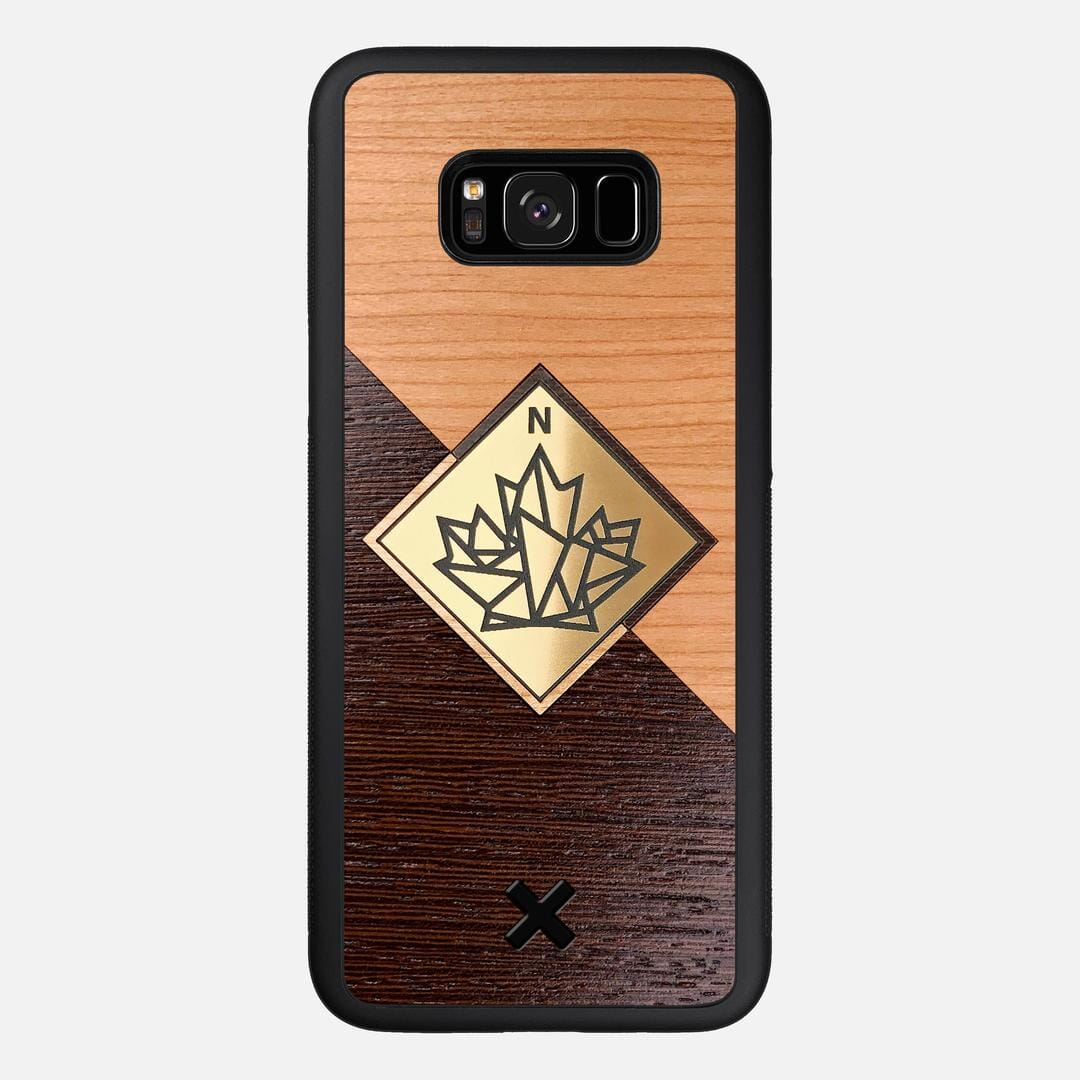 True North Case for the Samsung Galaxy S8 Plus featuring an Engraved Gold, Cherry, and Wenge Wood backer with the Keyway X Mark#Phone Model_Galaxy S8 Plus