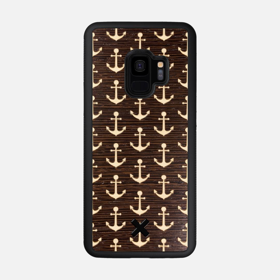 Anchor Case for the Samsung Galaxy S9 featuring a Maple and Wenge Wood backer with the Keyway X Mark#Phone Model_Galaxy S9
