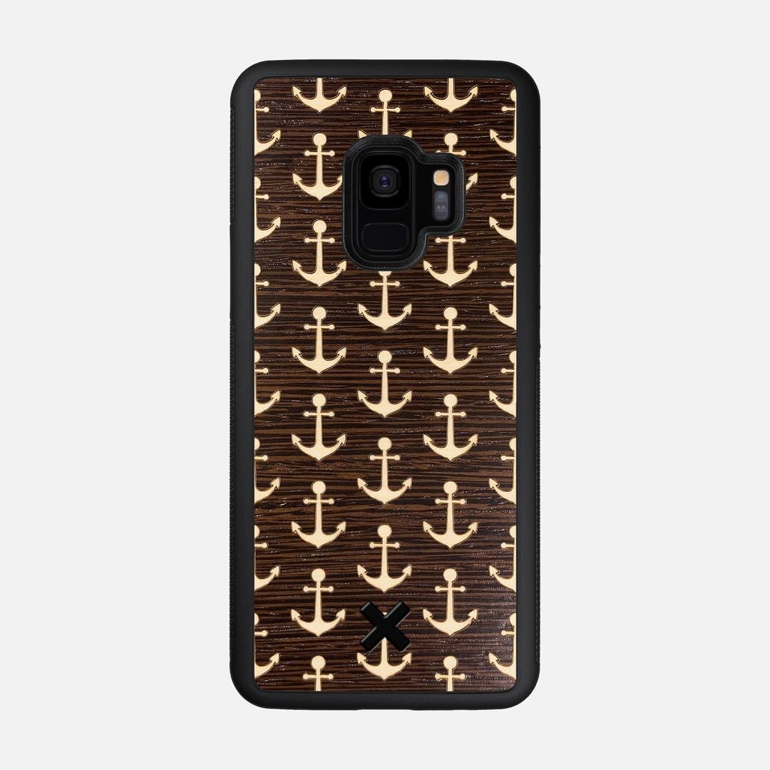 Anchor Case for the Samsung Galaxy S9 featuring a Maple and Wenge Wood backer with the Keyway X Mark#Phone Model_Galaxy S9