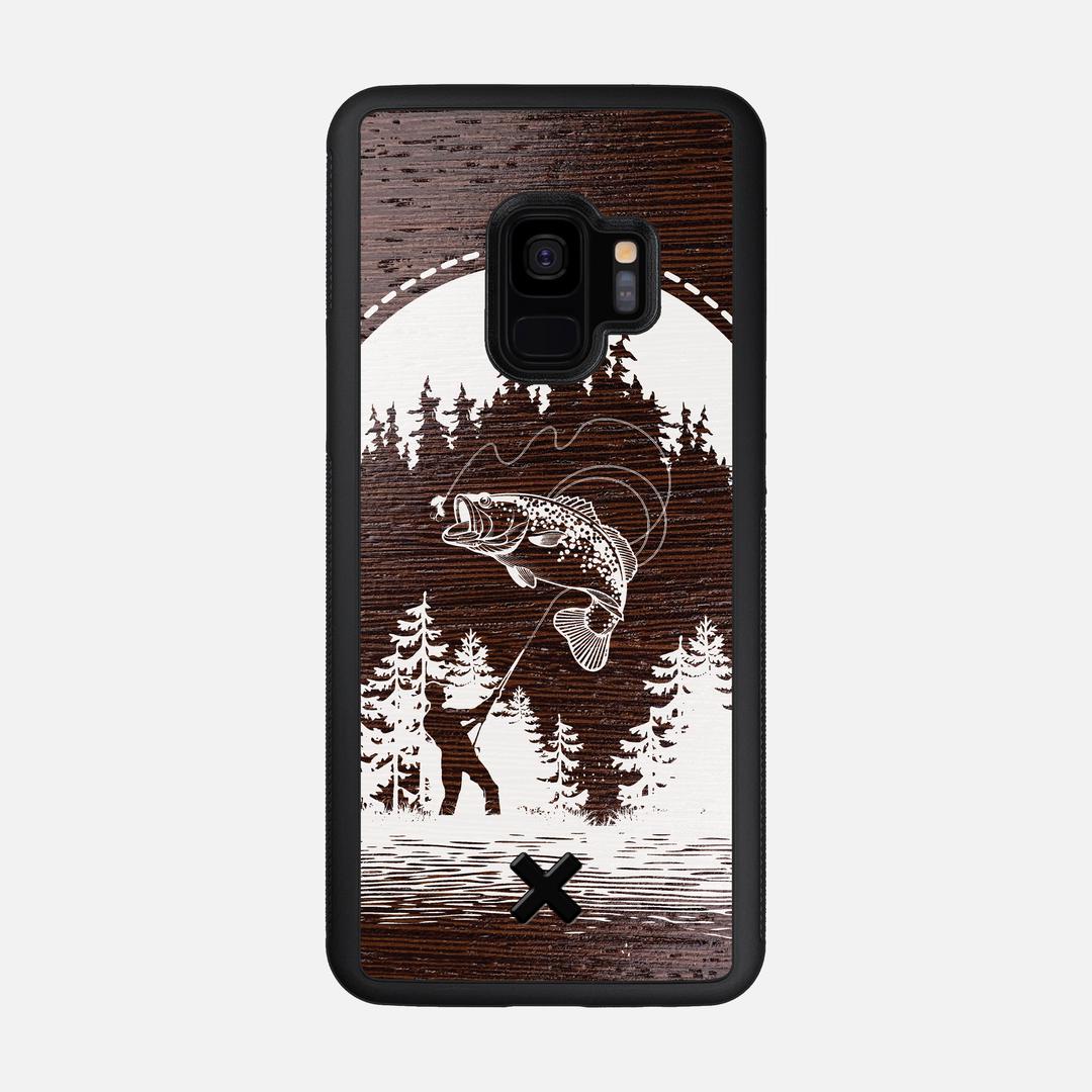 Angler Case for the Samsung Galaxy S9 featuring a UV Print and Wenge Wood backer with the Keyway X Mark#Phone Model_Galaxy S9