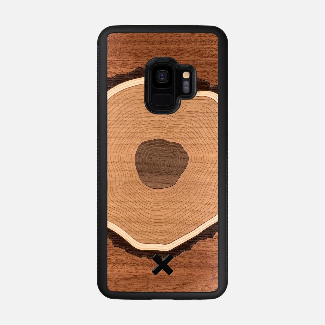 Arbor Case for the Samsung Galaxy S9 featuring a Sapele, Wenge, Maple, Cherry, and Walnut Wood backer with the Keyway X Mark#Phone Model_Galaxy S9
