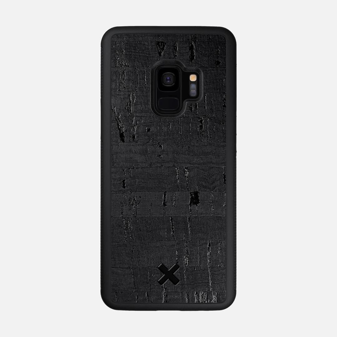 Black Cork Case for the Samsung Galaxy S9 featuring a Genuine Cork backer with the Keyway X Mark#Phone Model_Galaxy S9