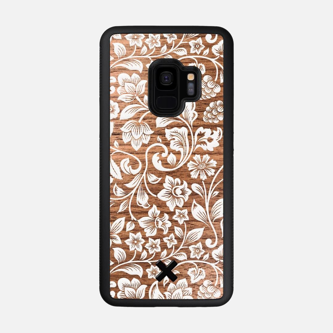 Blossom Case for the Samsung Galaxy S9 featuring a UV Printed Walnut Wood backer with the Keyway X Mark#Phone Model_Galaxy S9