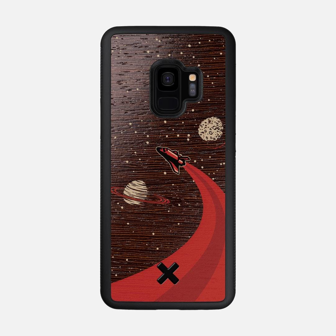 Booster Case for the Samsung Galaxy S9 featuring a UV Printed Wenge Wood backer with the Keyway X Mark#Phone Model_Galaxy S9