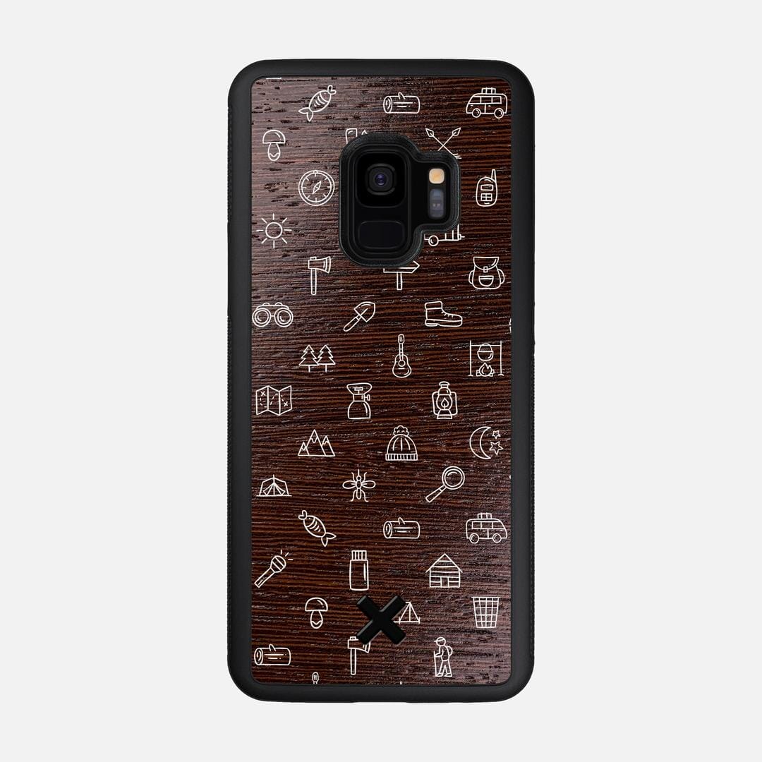 Gear Case for the Samsung Galaxy S9 featuring a UV Printed Wenge Wood backer with the Keyway X Mark#Phone Model_Galaxy S9