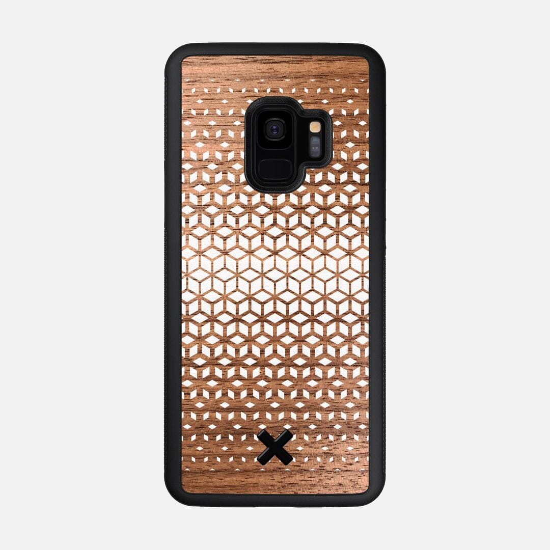 Geo Case for the Samsung Galaxy S9 featuring a UV Printed Walnut Wood backer with the Keyway X Mark#Phone Model_Galaxy S9