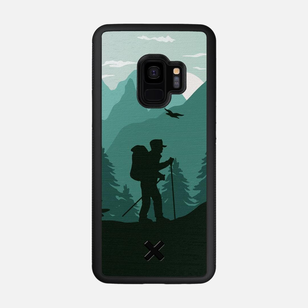 Hiker Case for the Samsung Galaxy S9 featuring a UV Printed Wenge Wood backer with the Keyway X Mark#Phone Model_Galaxy S9