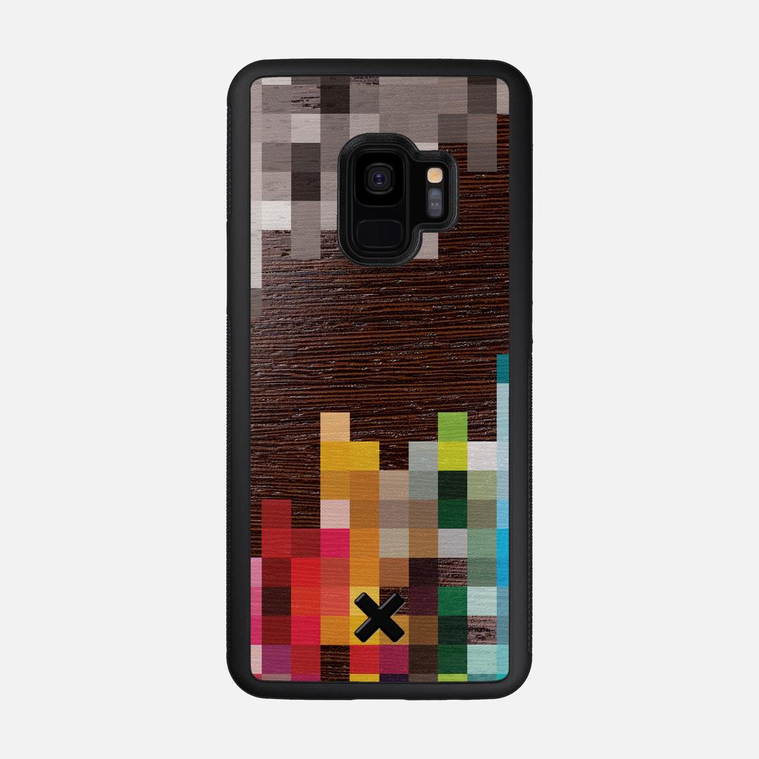 Pixelation Case for the Samsung Galaxy S9 featuring a UV Printed Wenge Wood backer with the Keyway X Mark#Phone Model_Galaxy S9