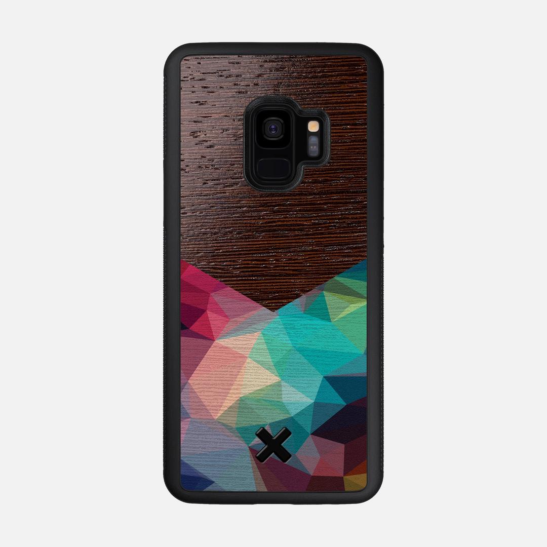 Prism Case for the Samsung Galaxy S9 featuring a UV Printed Wenge Wood backer with the Keyway X Mark#Phone Model_Galaxy S9