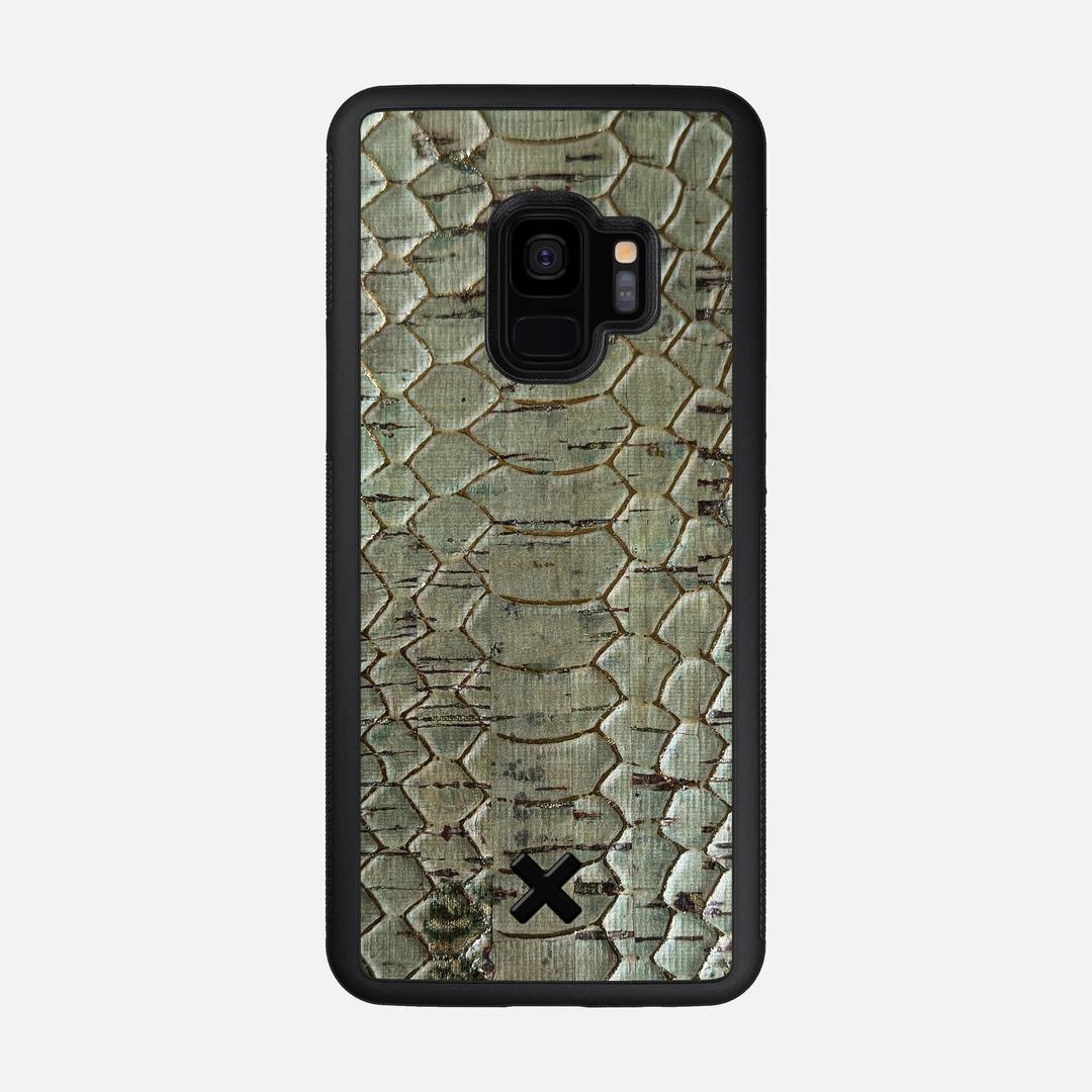 Python Cork Case for the Samsung Galaxy S9 featuring a Genuine Cork backer with the Keyway X Mark#Phone Model_Galaxy S9
